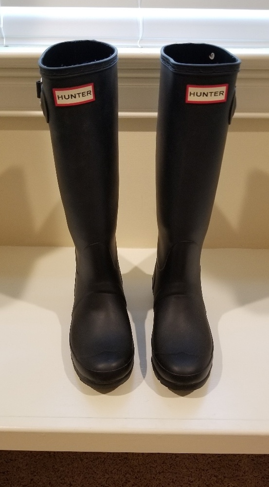Hunter Rain Boots Tall Matte Black Sz.6
